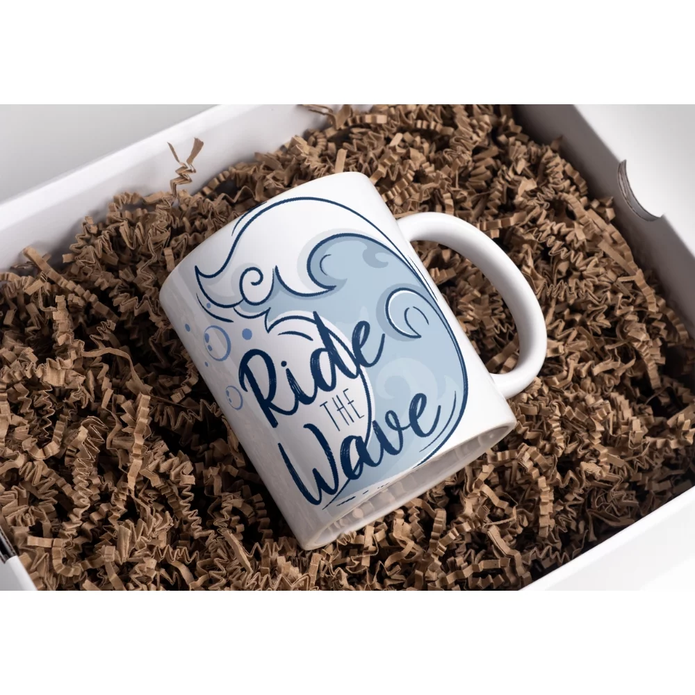 Ride The Wave Mug: Chomp Crew Collection - 12 / 15oz Mug | Cute and Kawaii Premium Mugs for Coffee, Tea, Hot Drinks, and More! - Image 2