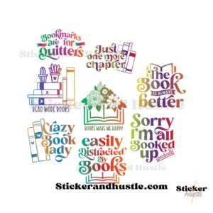 Novel Nerd Sticker Collection - Set of 8 | Premium Vinyl Stickers for HydroFlask, Laptops, and More